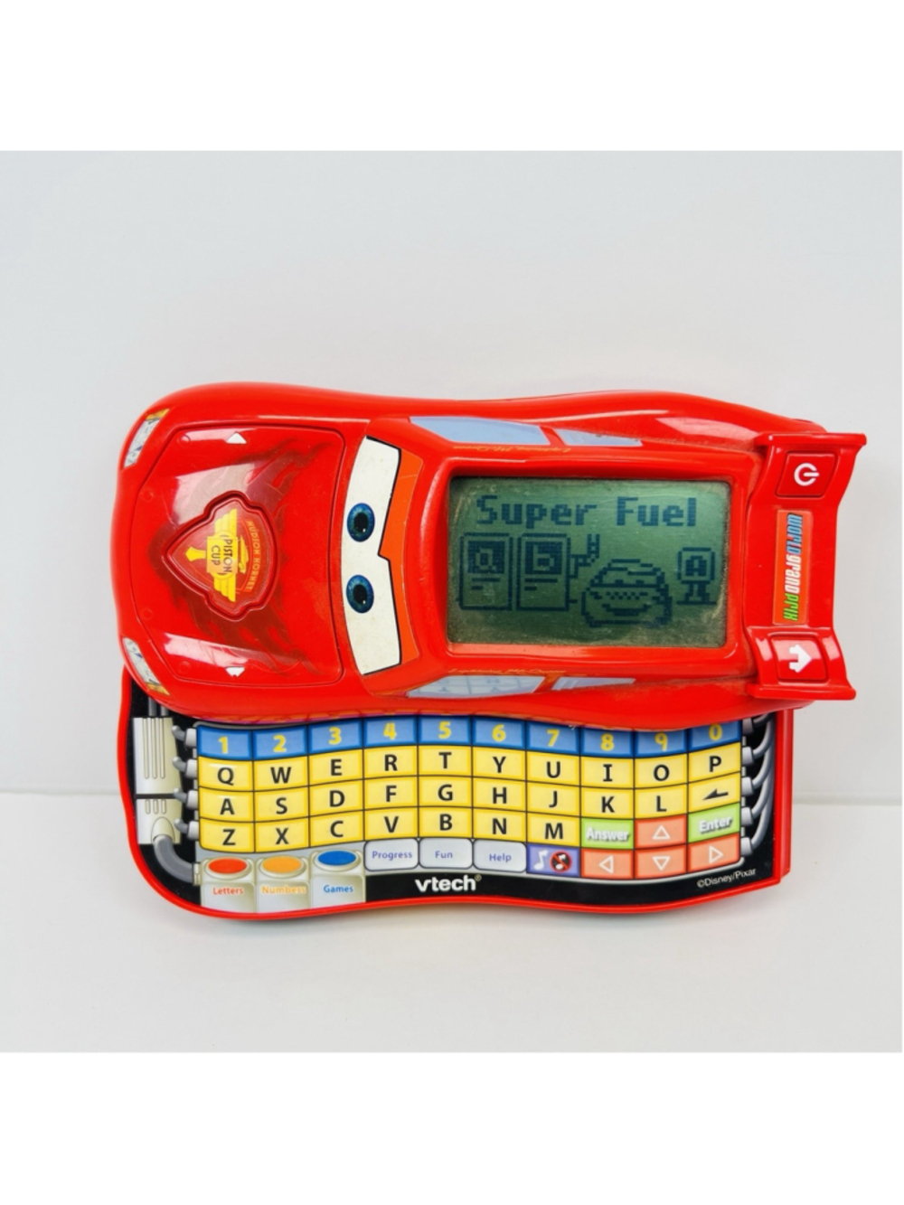VTech Disney Pixar Cars 2 Lightning McQueen Learn & Go Handheld Console WORKS!
